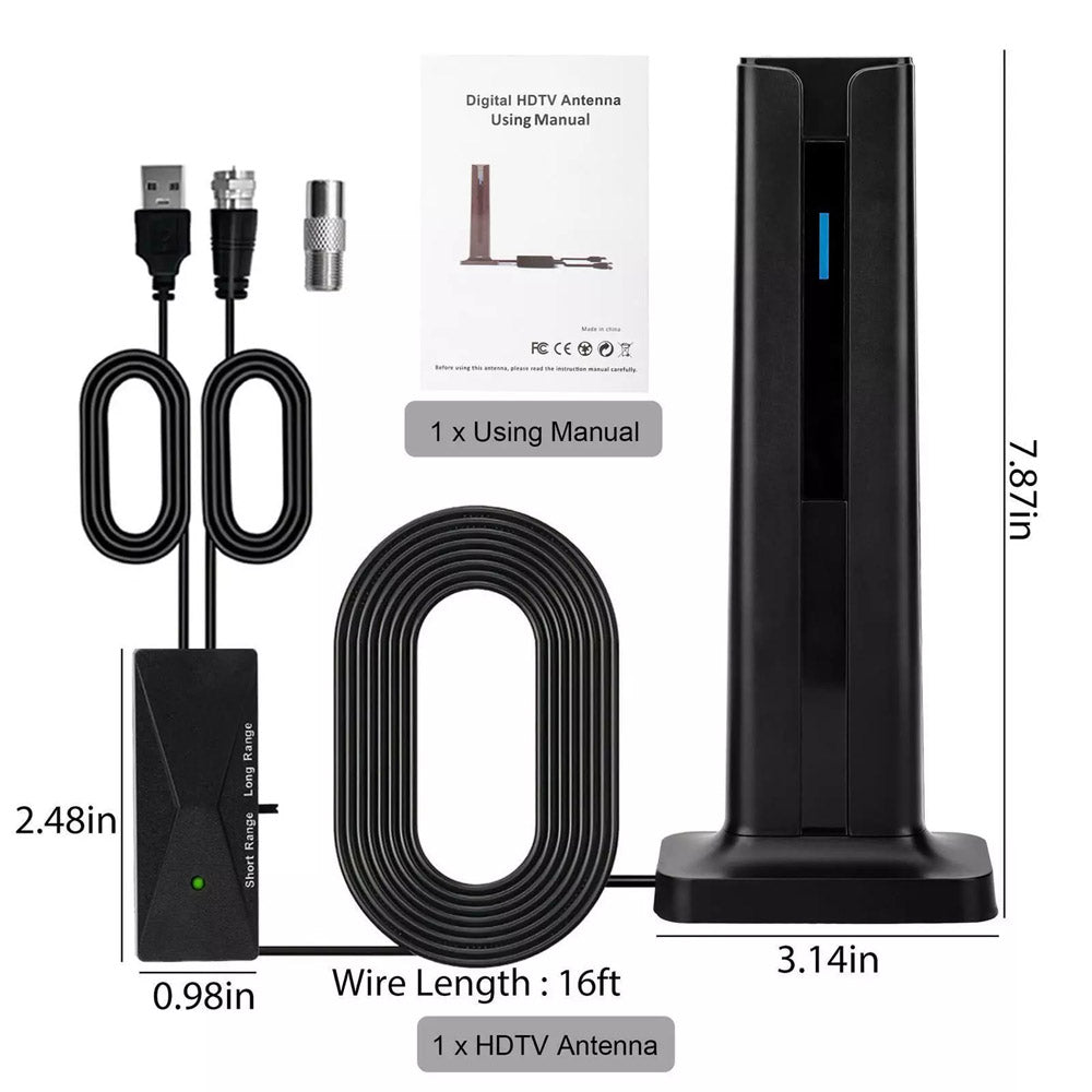 6000 Miles Upgraded TV Antenna Digital HD Indoor HDTV 1080P 4K Long Range