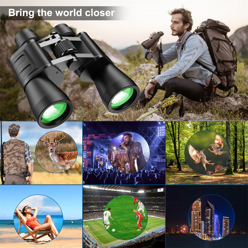 180x100 HD Military Zoom Powerful Binoculars Day/Low Night Optics Hunting & Case