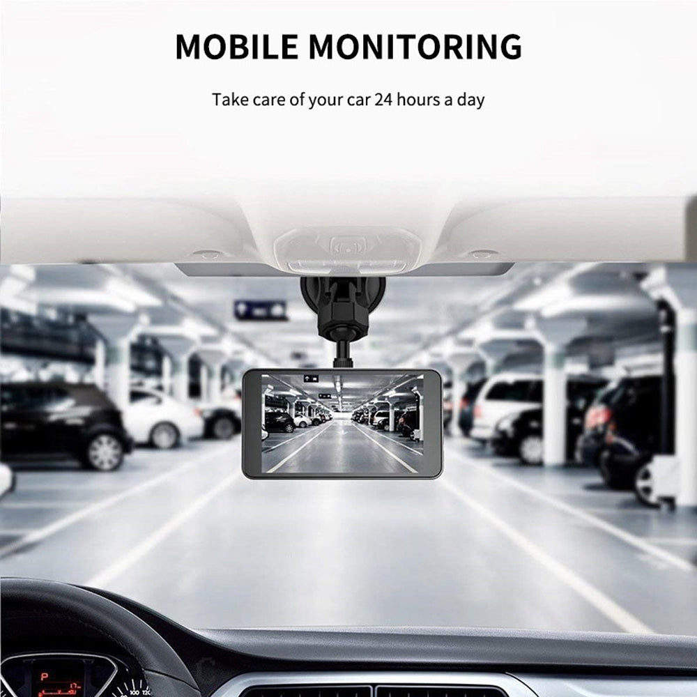 Touch Screen Dash Cam 4" 1080P Dual Lens Car DVR Recorder Front and Rear Camera