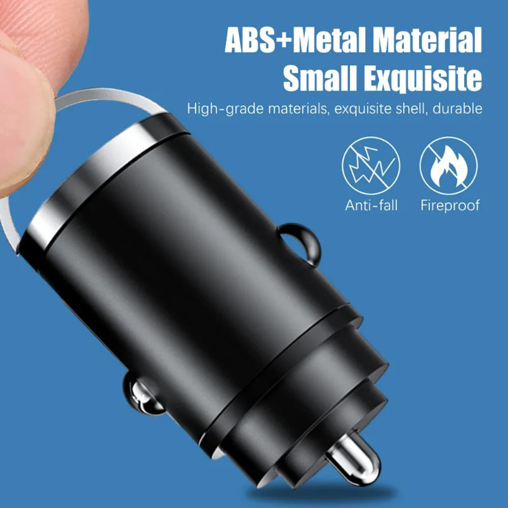 100W Type C USB Phone Charger QC3.0 Black Fast Charging Car Interior Accessories