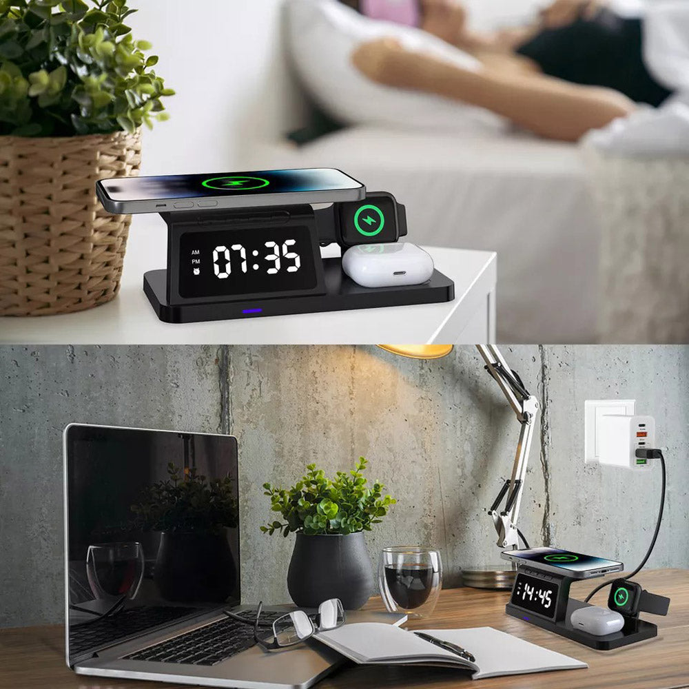4in1 Fast Wireless Charger Station Dock For Apple Watch iPhone 15 14 13 Pro Max