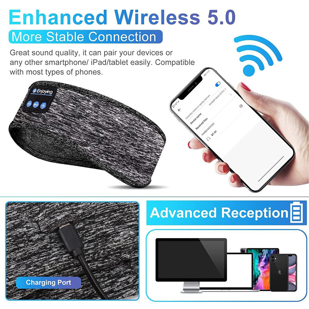 Waterproof Bluetooth 5.0 Earbuds Sleep Wireless Headphones Headband Headsets