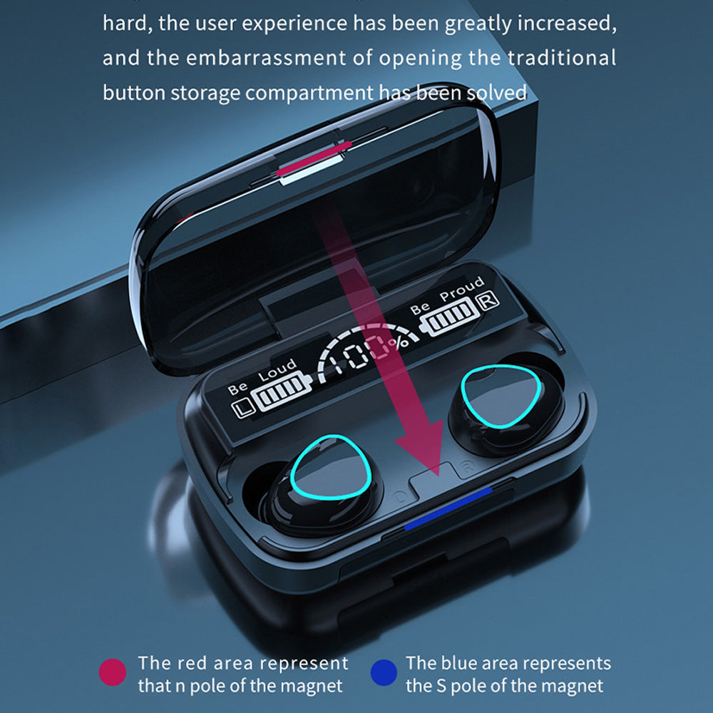 TWS Bluetooth Earbuds Waterproof Bluetooth 5.1 Headset Noise Cancelling Wireless