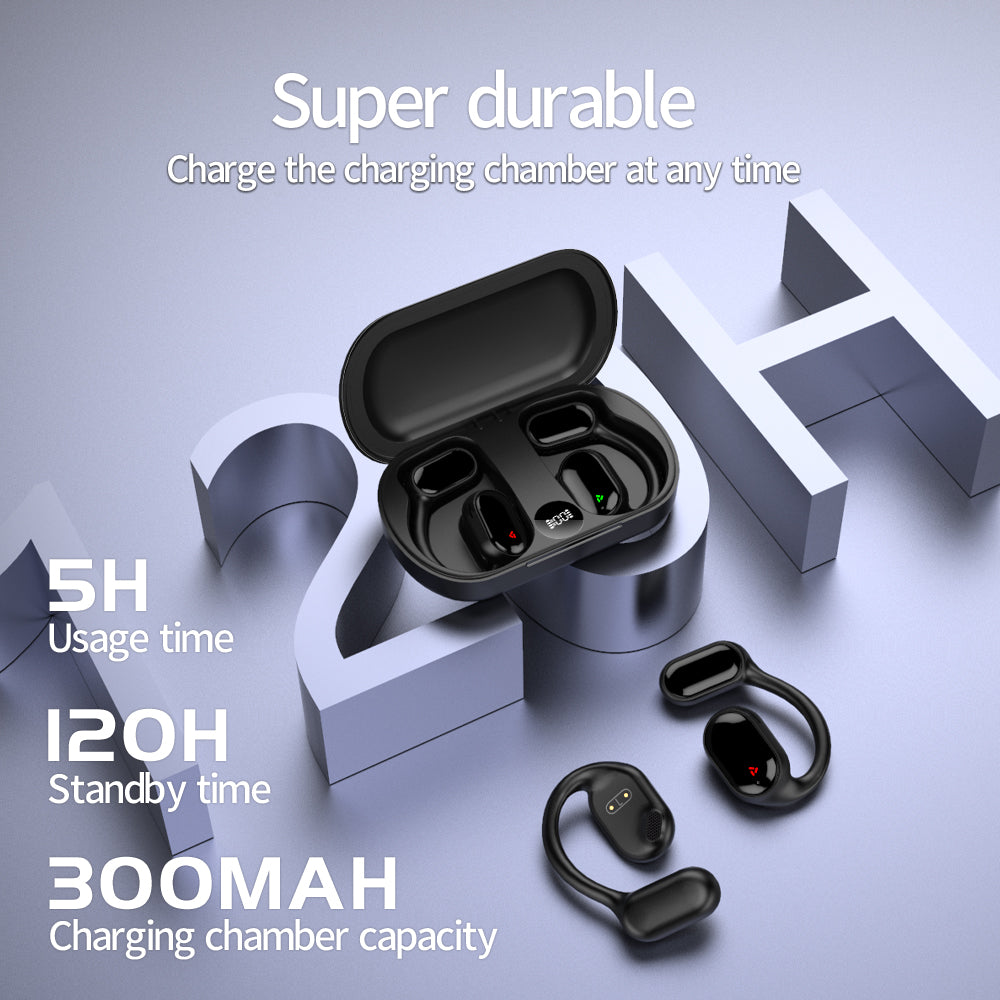 True Wireless Bone Conduction Headphones Bluetooth 5.3 Wireless Headset Earbuds