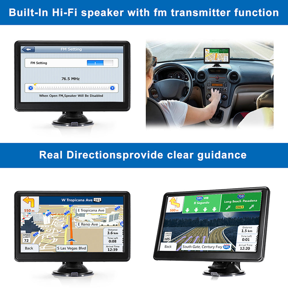 GPS Navigation For Car/Truck Touch Screen Maps w/ Spoken Direction 7" 8G+256M