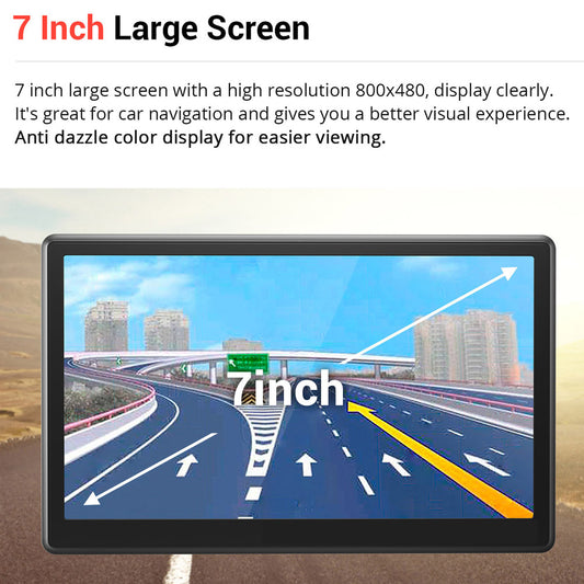 GPS Navigation For Car/Truck Touch Screen Maps w/ Spoken Direction 7" 8G+256M