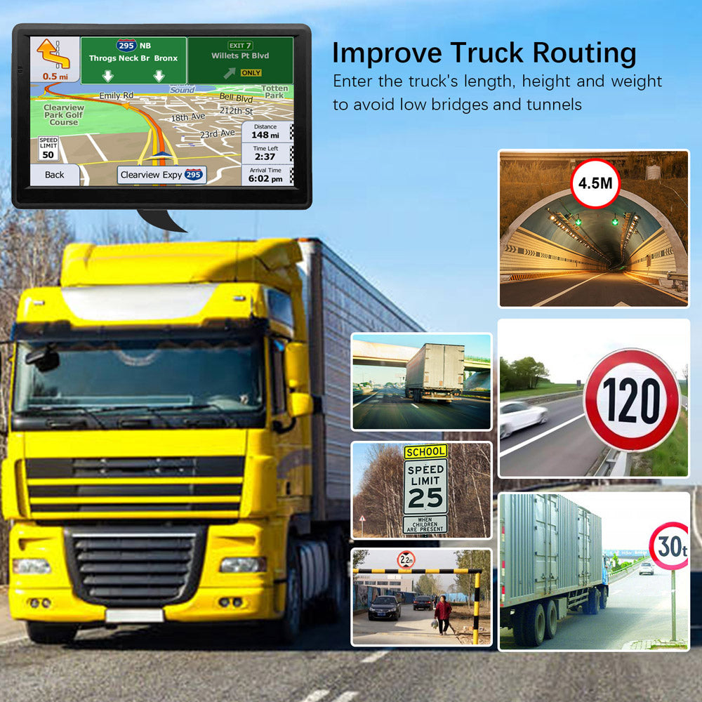 GPS Navigation For Car/Truck Touch Screen Maps w/ Spoken Direction 7" 8G+256M