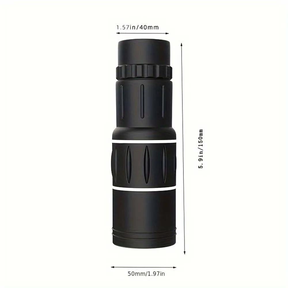 16x52 Dual Focus Monocular Zoom Rubber Armored Telescope For Hunting / Camping