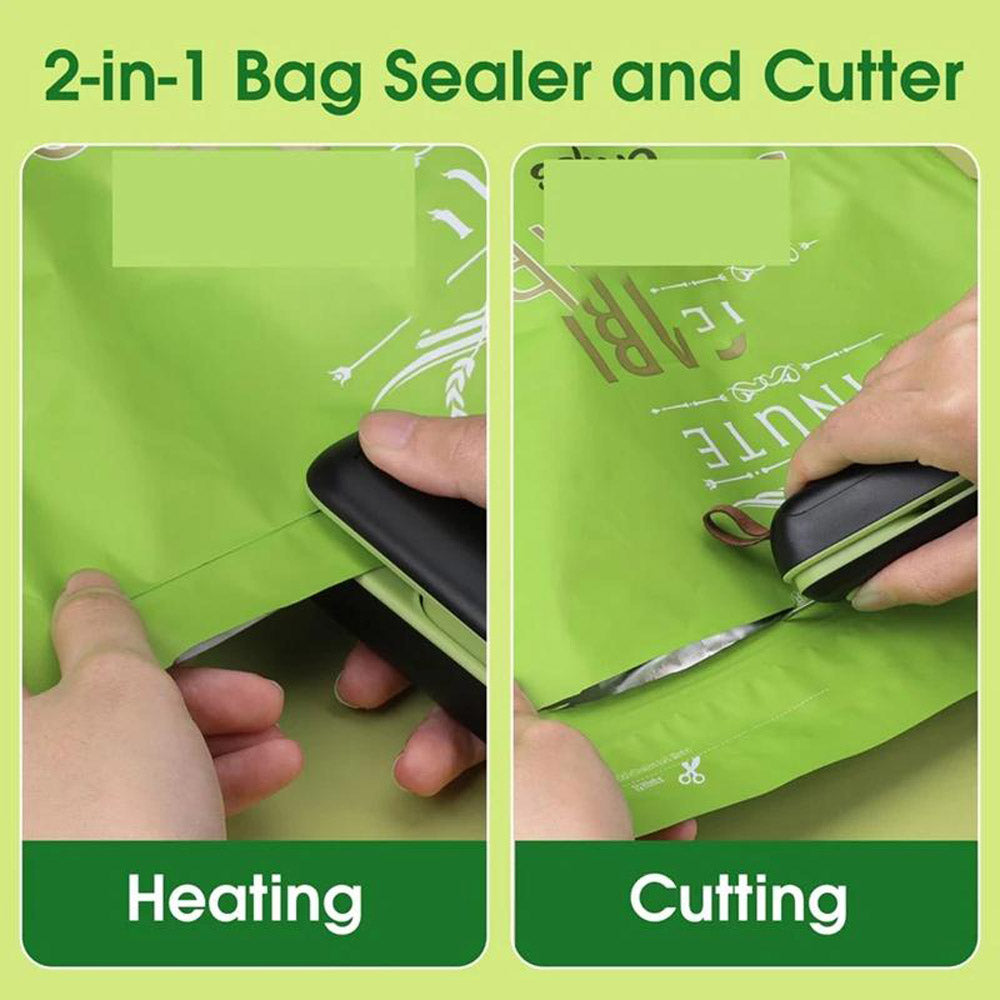 2 In 1 Mini Bag Heat Sealer With Cutter Portable Food Vacuum Sealer For Snack