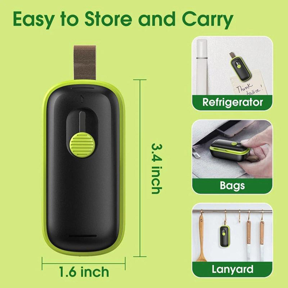 2 In 1 Mini Bag Heat Sealer With Cutter Portable Food Vacuum Sealer For Snack