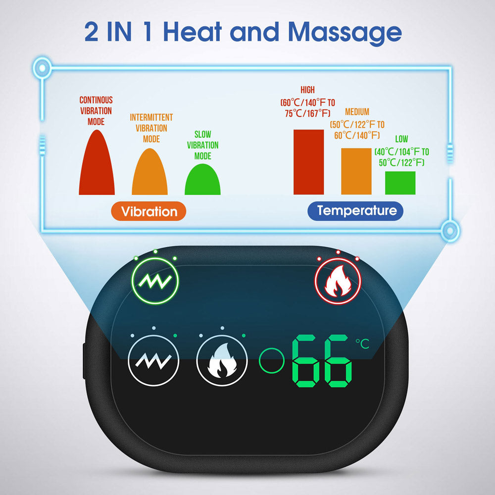 Electric Heated Shoulder Massager With Vibration Massage Brace Joint Pain Relief - 3 Heating Setting Shoulder Wrap Pad For Shoulder Comfort