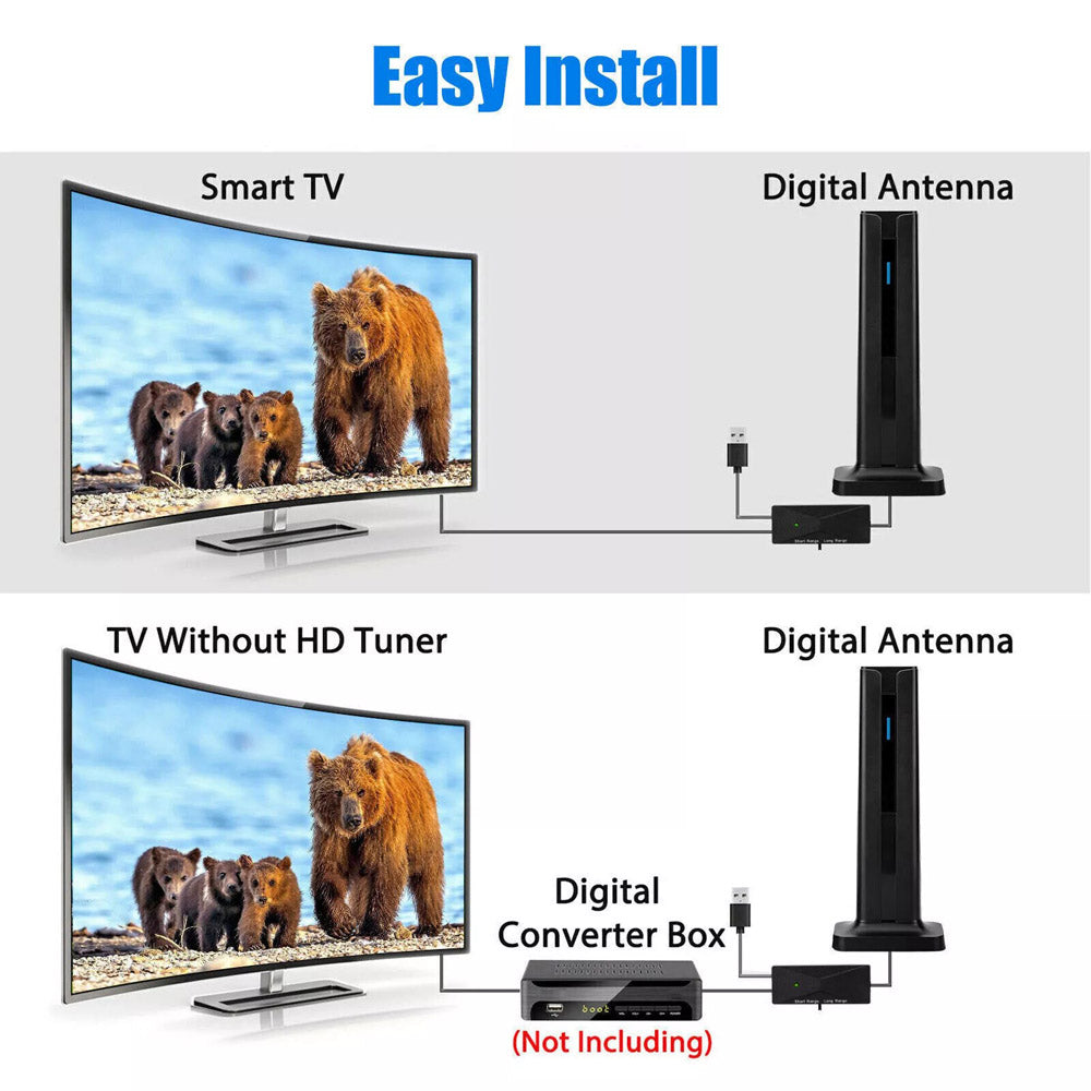 6000 Miles Upgraded TV Antenna Digital HD Indoor HDTV 1080P 4K Long Range