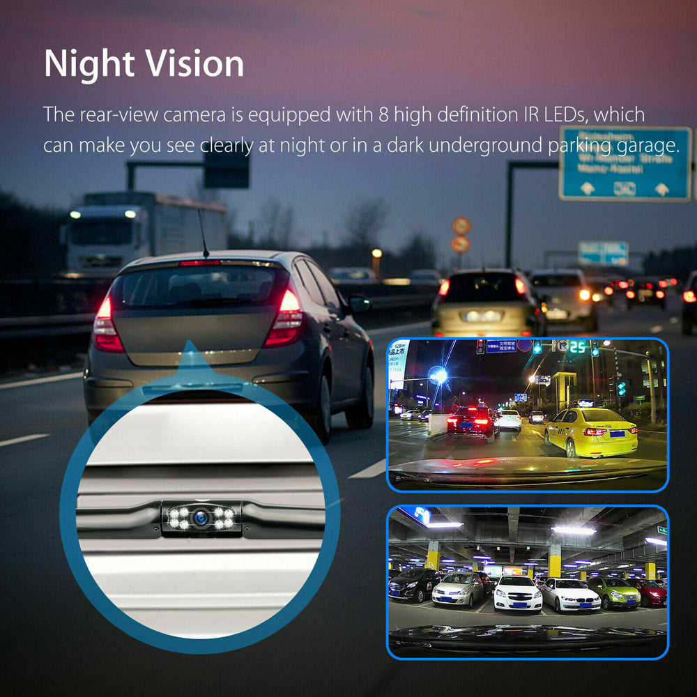 Parking Camera Wide 170° Waterproof Night Vision Car Rear View Reverse Backup