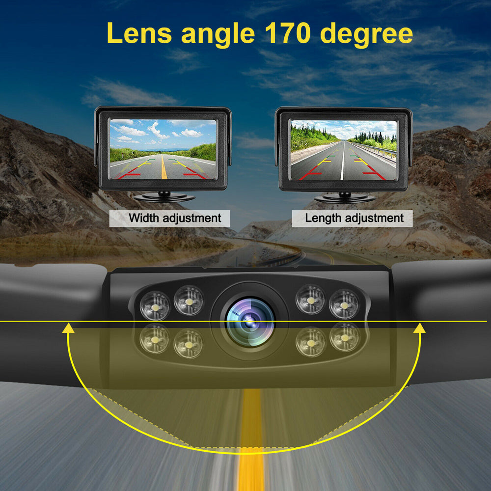 Parking Camera Wide 170° Waterproof Night Vision Car Rear View Reverse Backup