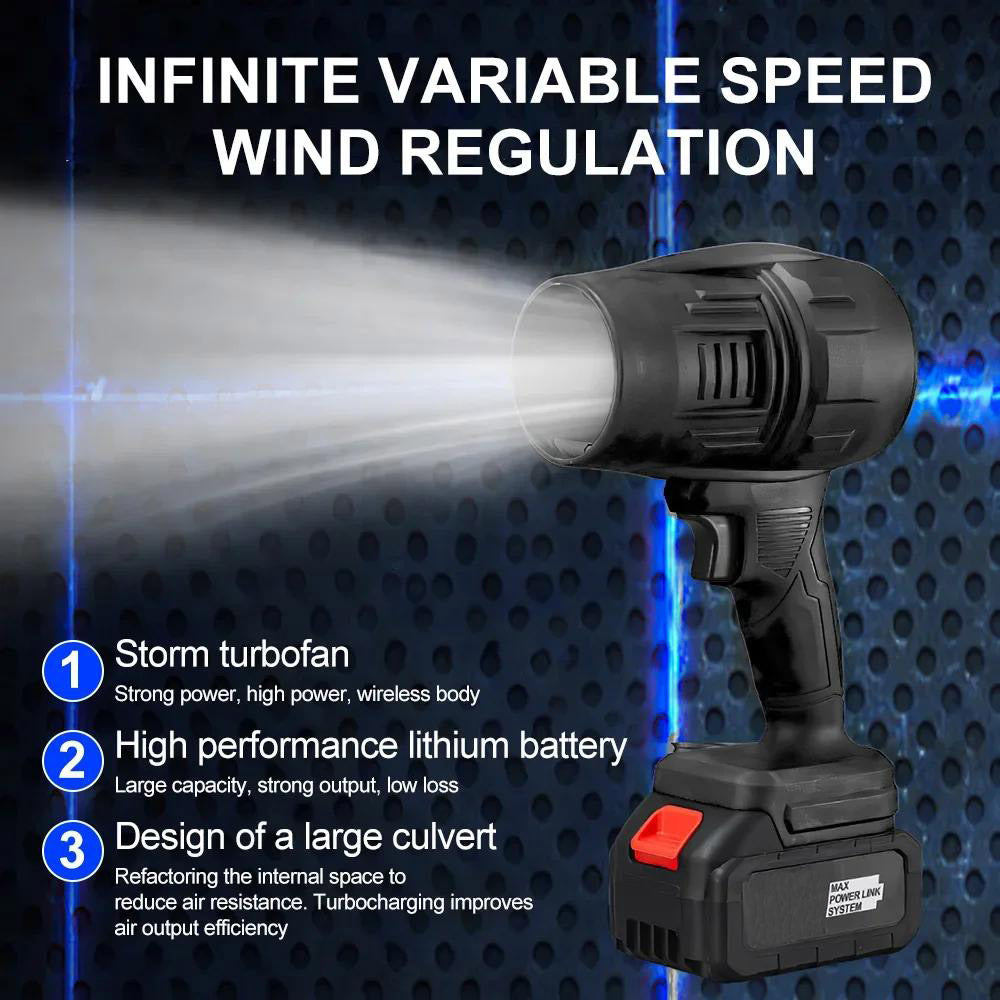 Turbo Jet Blower Cordless Super Power Mini Air Duster For Car Drying Cleaning