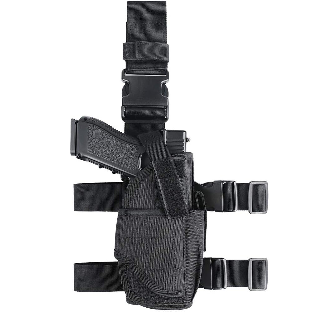 Tactical Holster Adjustable Pistol Gun Drop Leg Thigh Magazine Pouch Right Hand Hunting Shooting Sport Accessory For Men Women