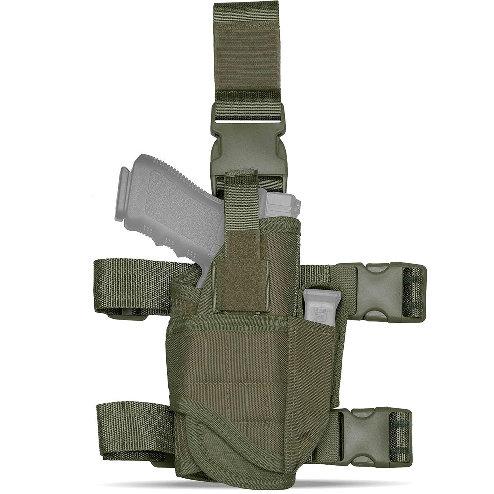 Tactical Holster Adjustable Pistol Gun Drop Leg Thigh Magazine Pouch Right Hand Hunting Shooting Sport Accessory For Men Women