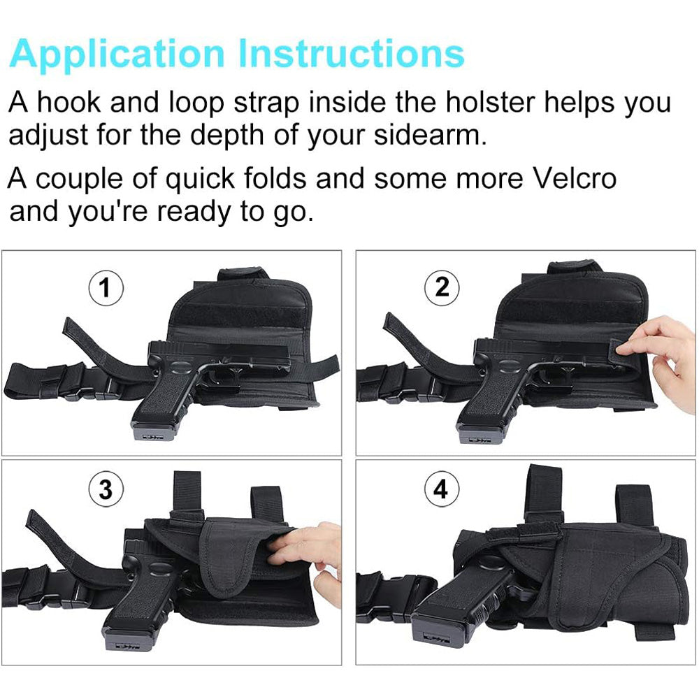 Tactical Holster Adjustable Pistol Gun Drop Leg Thigh Magazine Pouch Right Hand Hunting Shooting Sport Accessory For Men Women